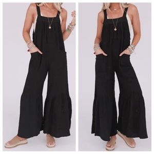 Ces femme Black Wide-Leg Jumpsuit